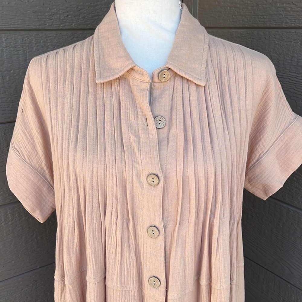 By Together Oversized Button Up Dress - Picture 2 of 10